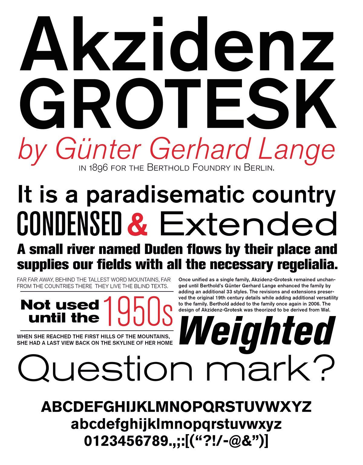 Akzidenz grotesk font history