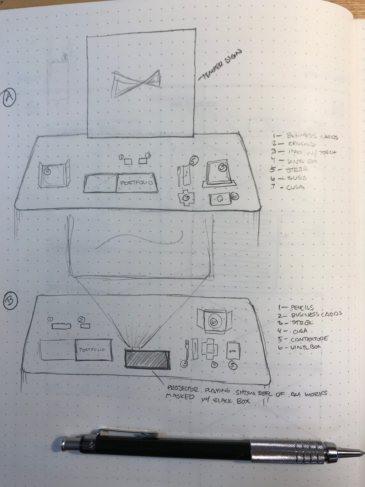 Week 10: Exhibition Sketches. Two concepts, both utilizing a full… | by ...