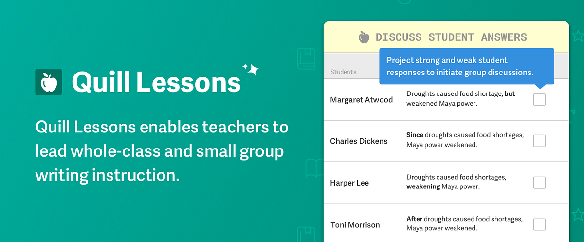 Quill Launches Quill Lessons To Support Group Writing Instruction 