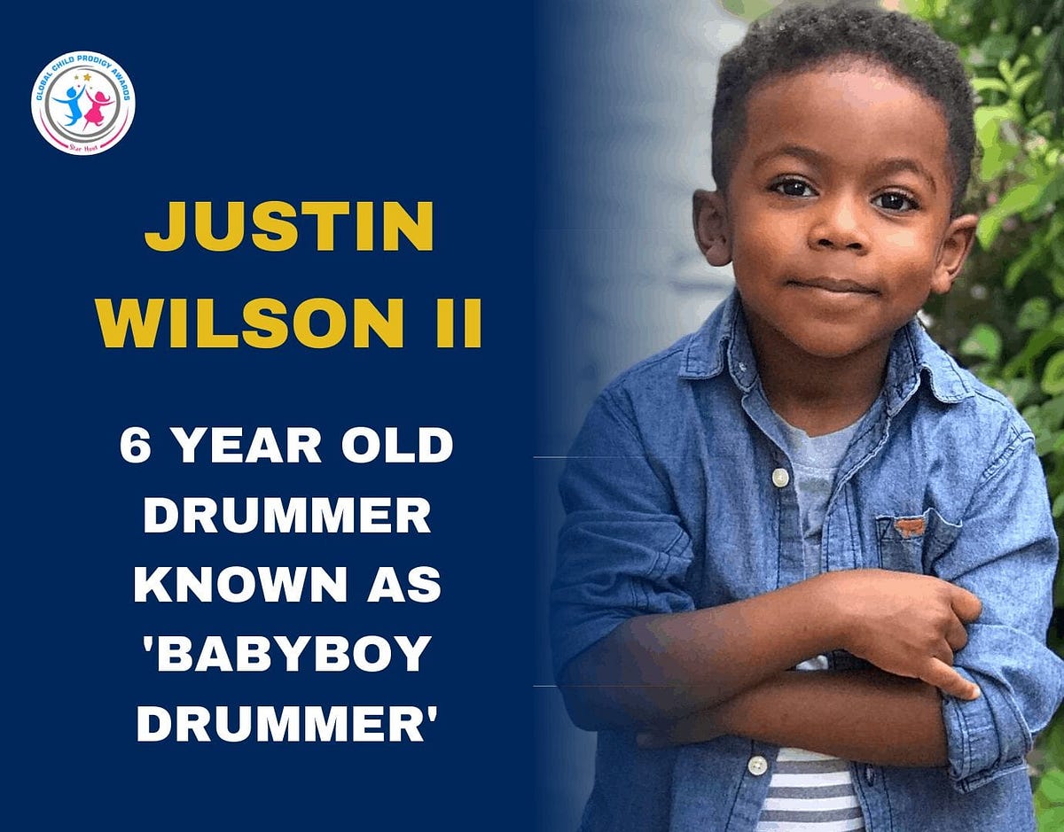 ‘Baby Boy Drummer’ — The 6yearold drummer from California Justin