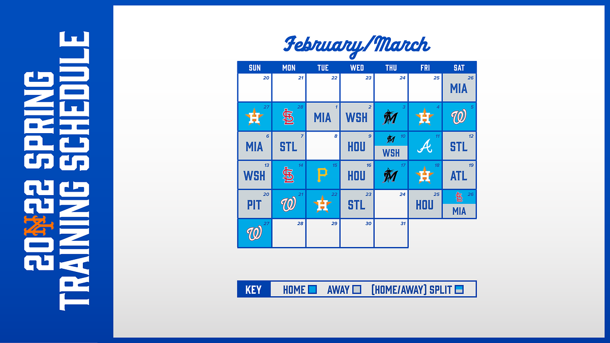 METS ANNOUNCE 2022 SPRING TRAINING SCHEDULE | by New York Mets | Medium