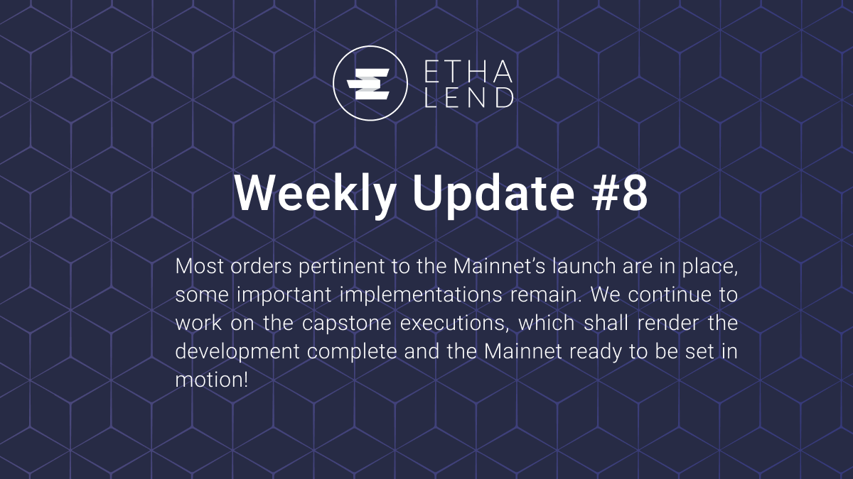 ETHA Lend Weekly Update # 8 — Major UX/UI Enhancement, Sidechain and Ethereum Endpoints, Vaults…