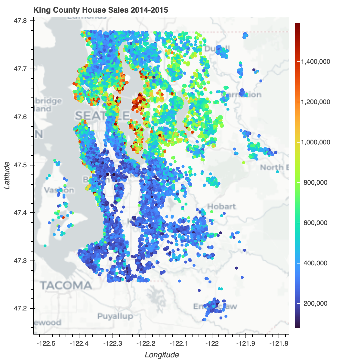 Creating a map of house sales