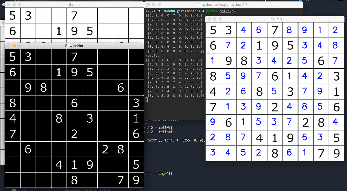 OpenCv Python Solve Sudoku From Image By Nhan Cao Medium