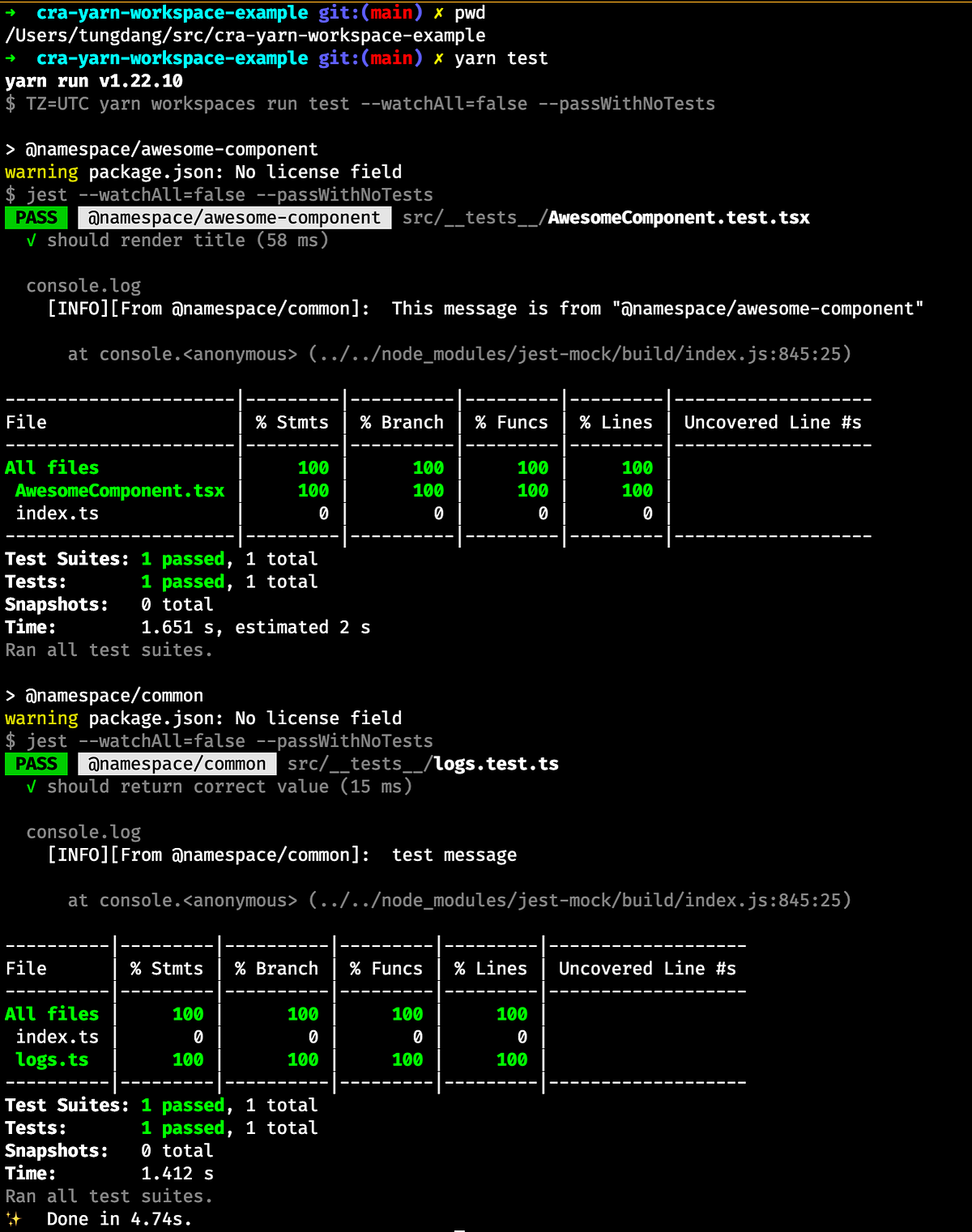 CRA and Yarn Workspace. Recently, I wanted to set up a… by Tung Dang