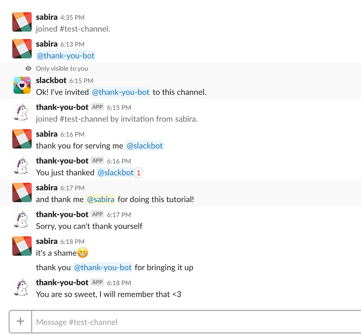 How to build a “Thank you” slack bot | by Sabira Davletshina | Medium