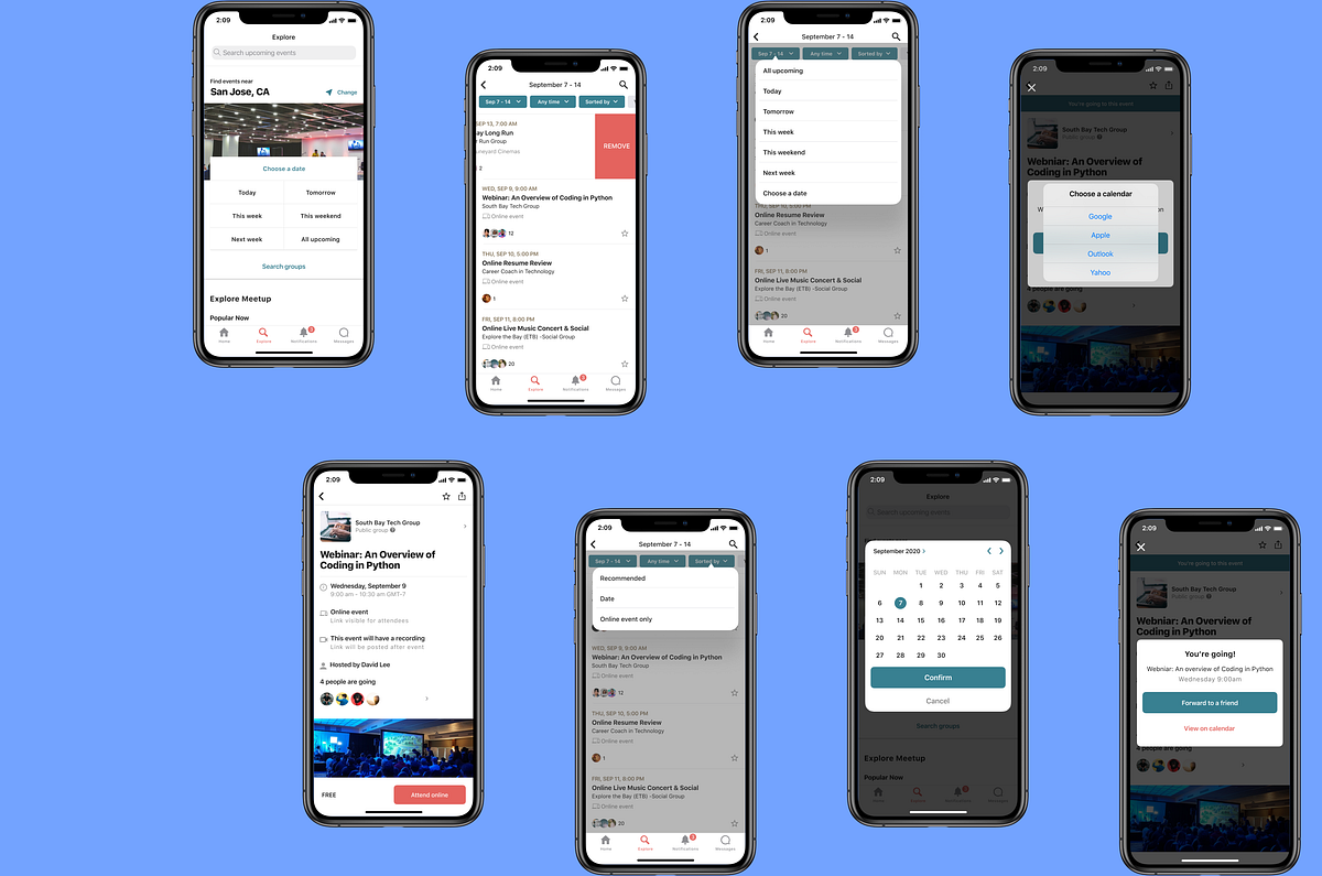 Reimagining the Meetup app for online social interaction by Yilin Jia