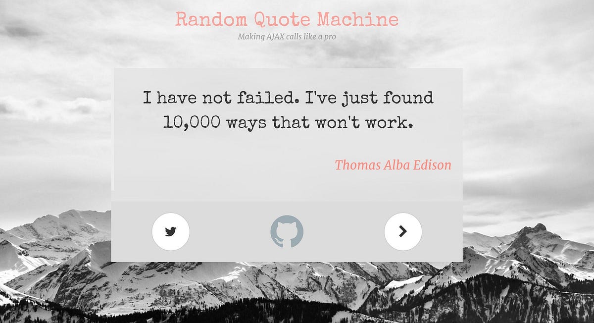 How I made “Random Quote Machine” | by Gordana Minovska | Medium