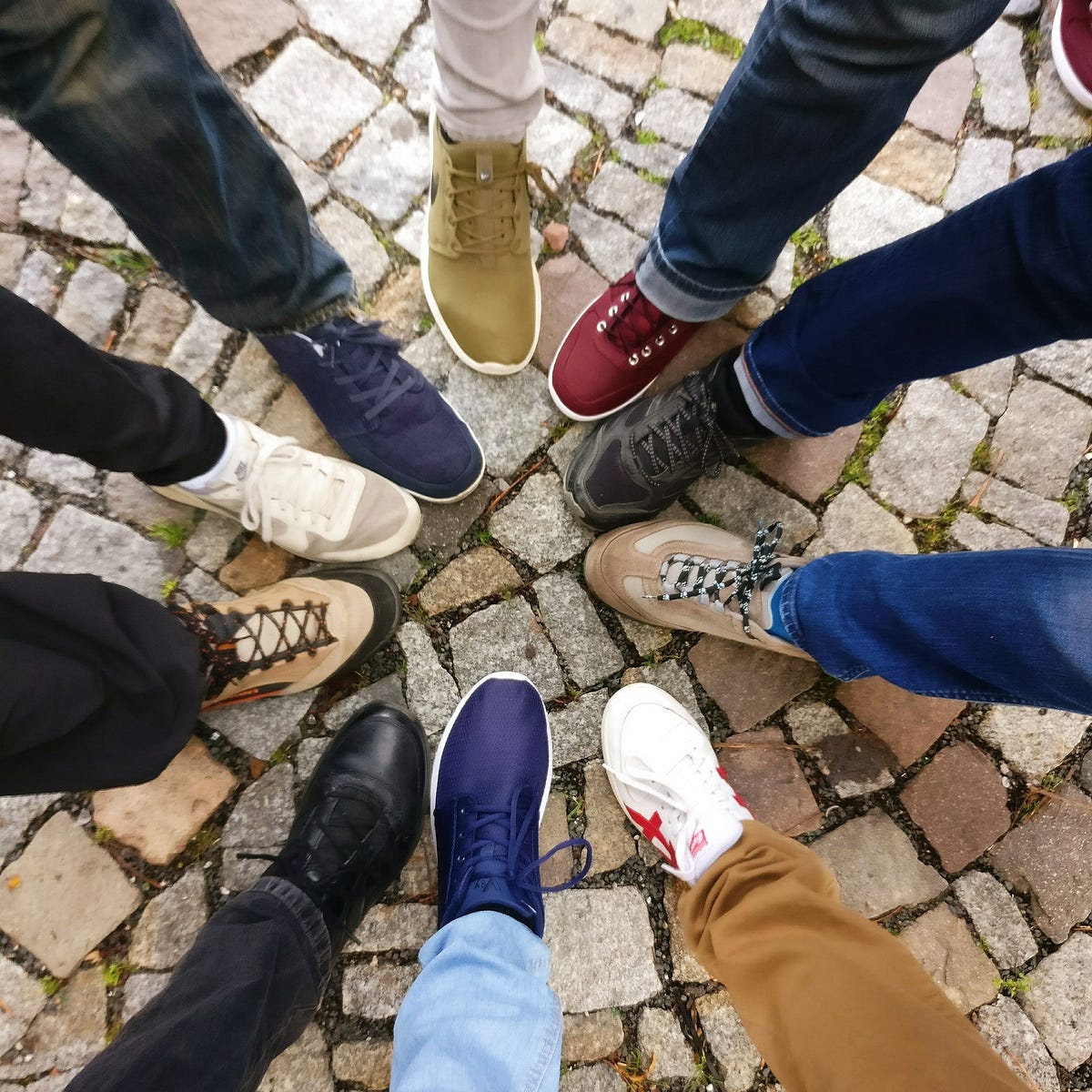 people wearing shoes