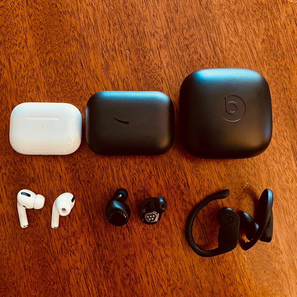 AirPods Pro vs. Echo Buds vs. Powerbeats Pro | by Hide The LLama | Medium