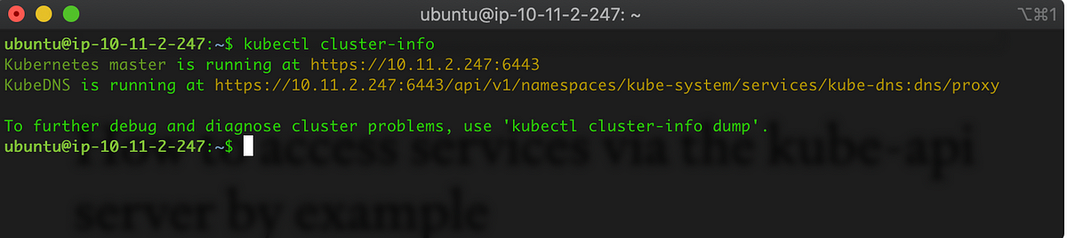 How to proxy services via the kubeapi server