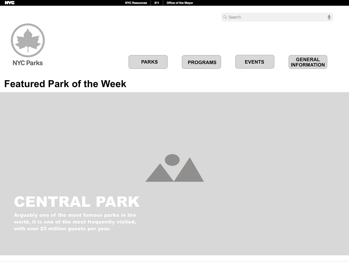 NYC Parks Department — Website Redesign by maya castro gutiérrez Medium