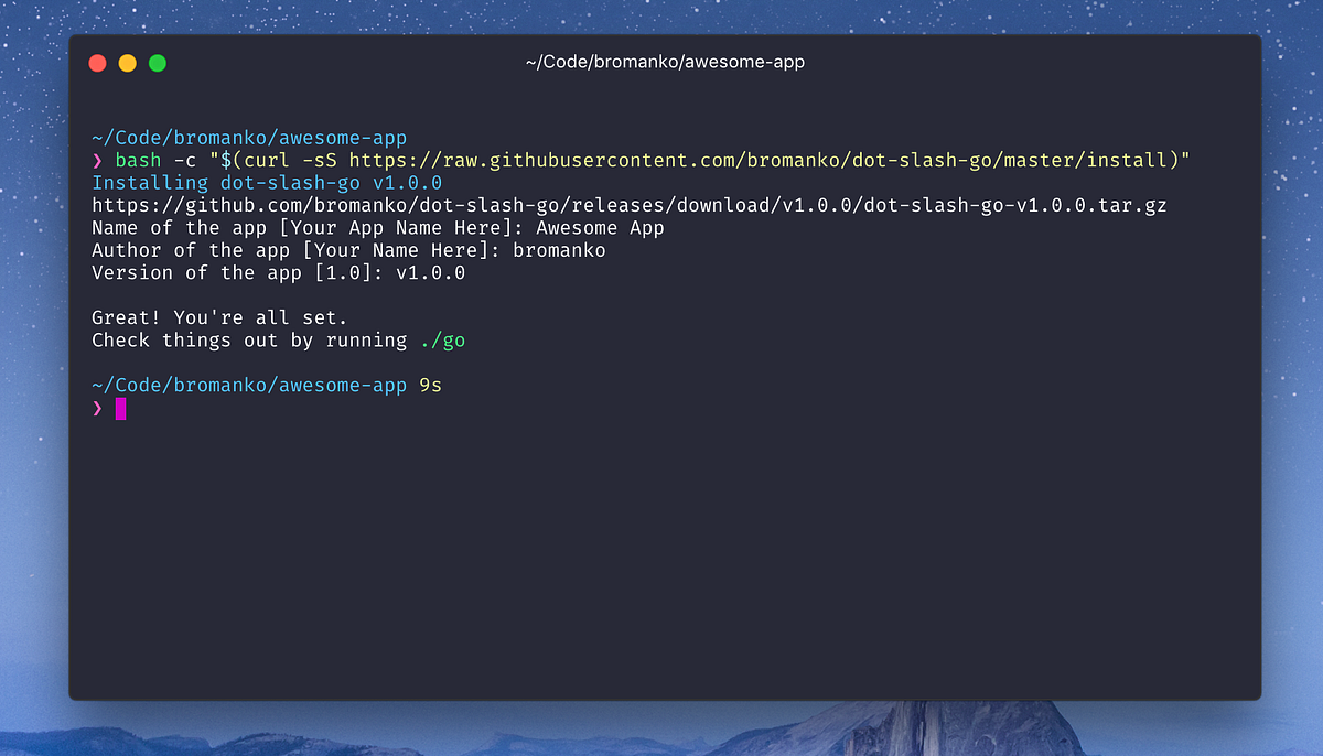 dot-slash-go: Simple Project ./go Scripts | by Brian Romanko | Medium
