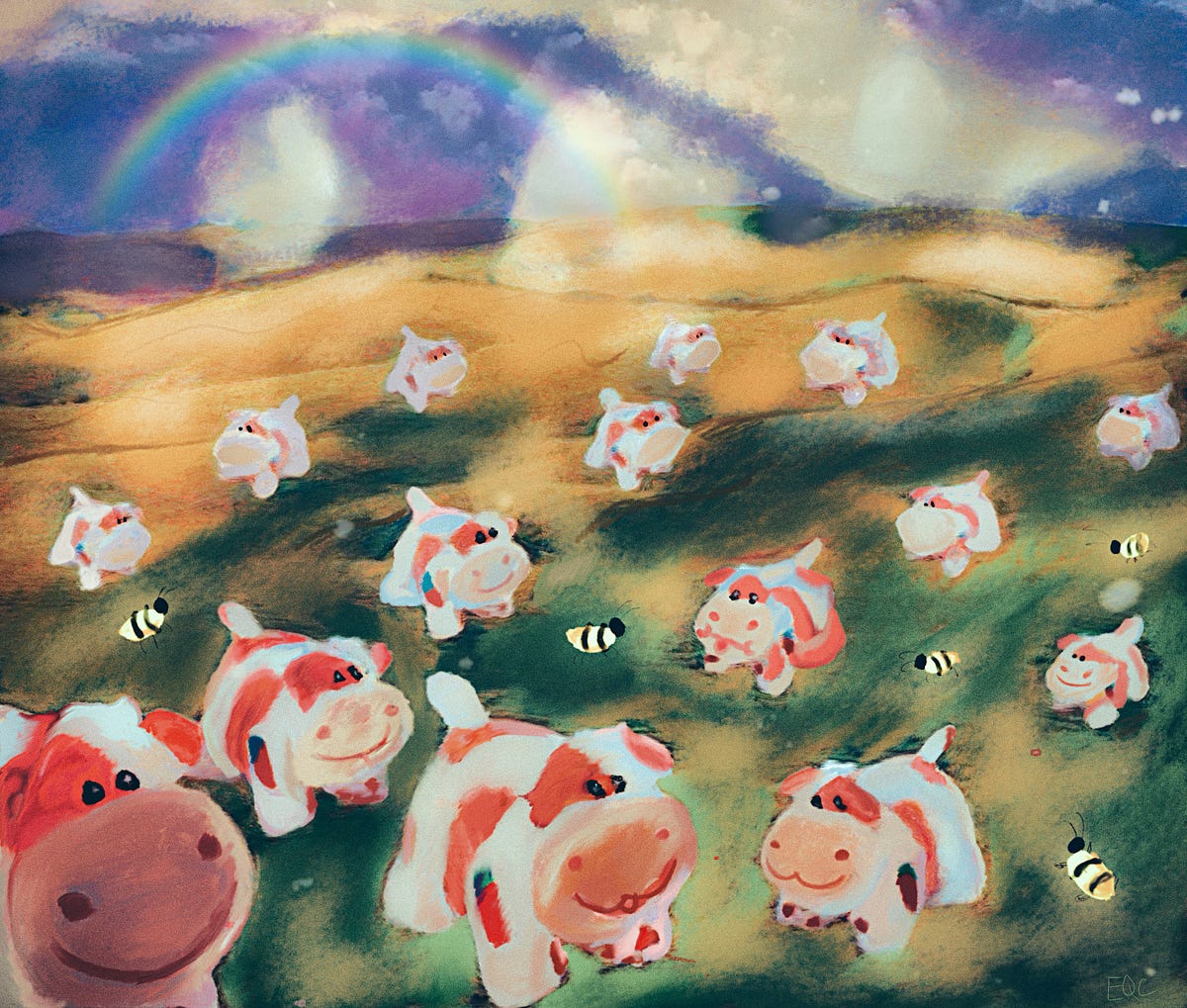 photo Strawberry Cow Painting Easy ode to strawberry cow a poem by
