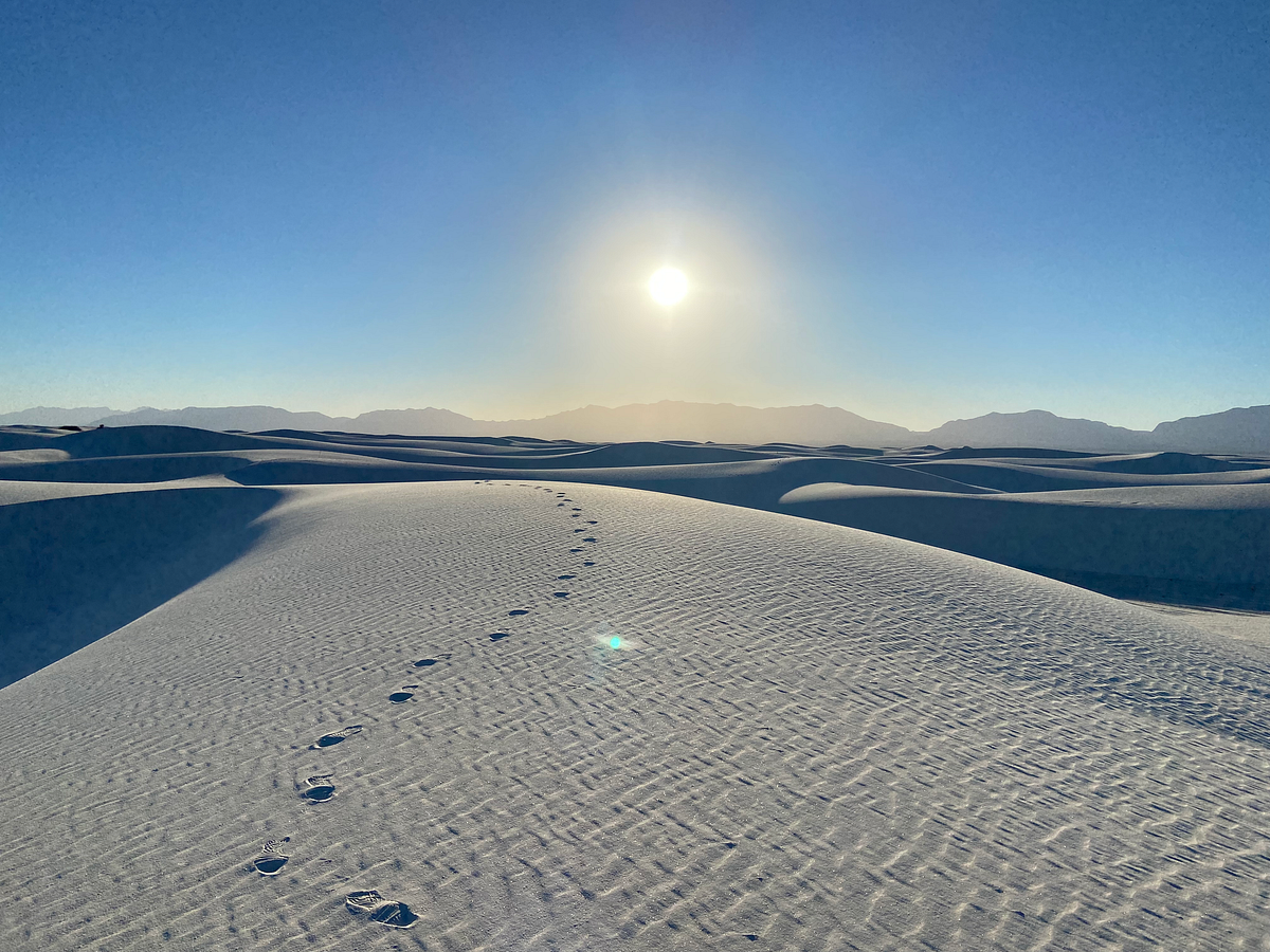 White Sands New Mexico. The ghost of Pavla Blanca by James Baxter