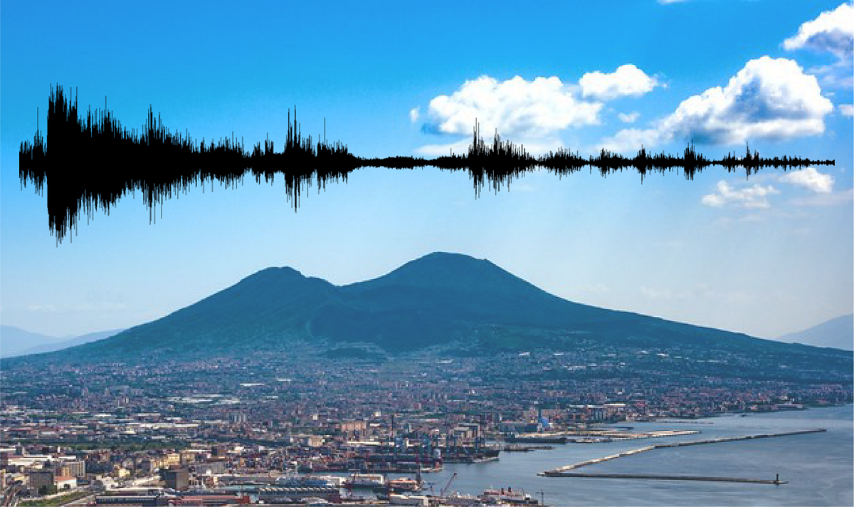 A jam session with Vesuvius. Geophysics meets Art at Mount Vesuvius