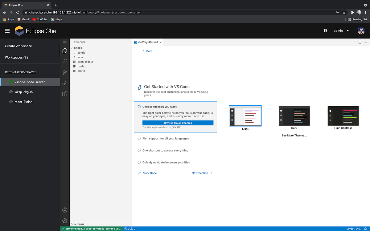 How to use Visual Studio Code Editor in Eclipse Che? | by Suyash Gupte ...