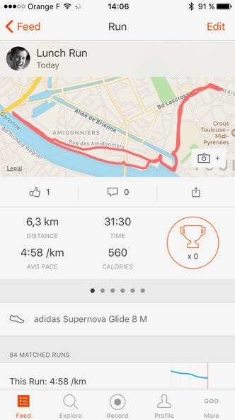 forerunner 30 strava