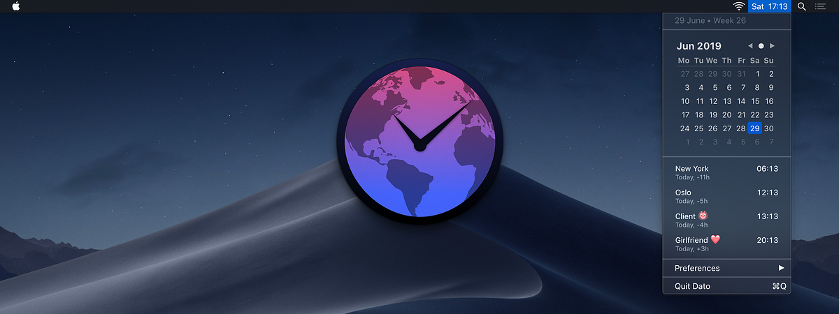 Time App For Different Time Zones Mac Menu Bar