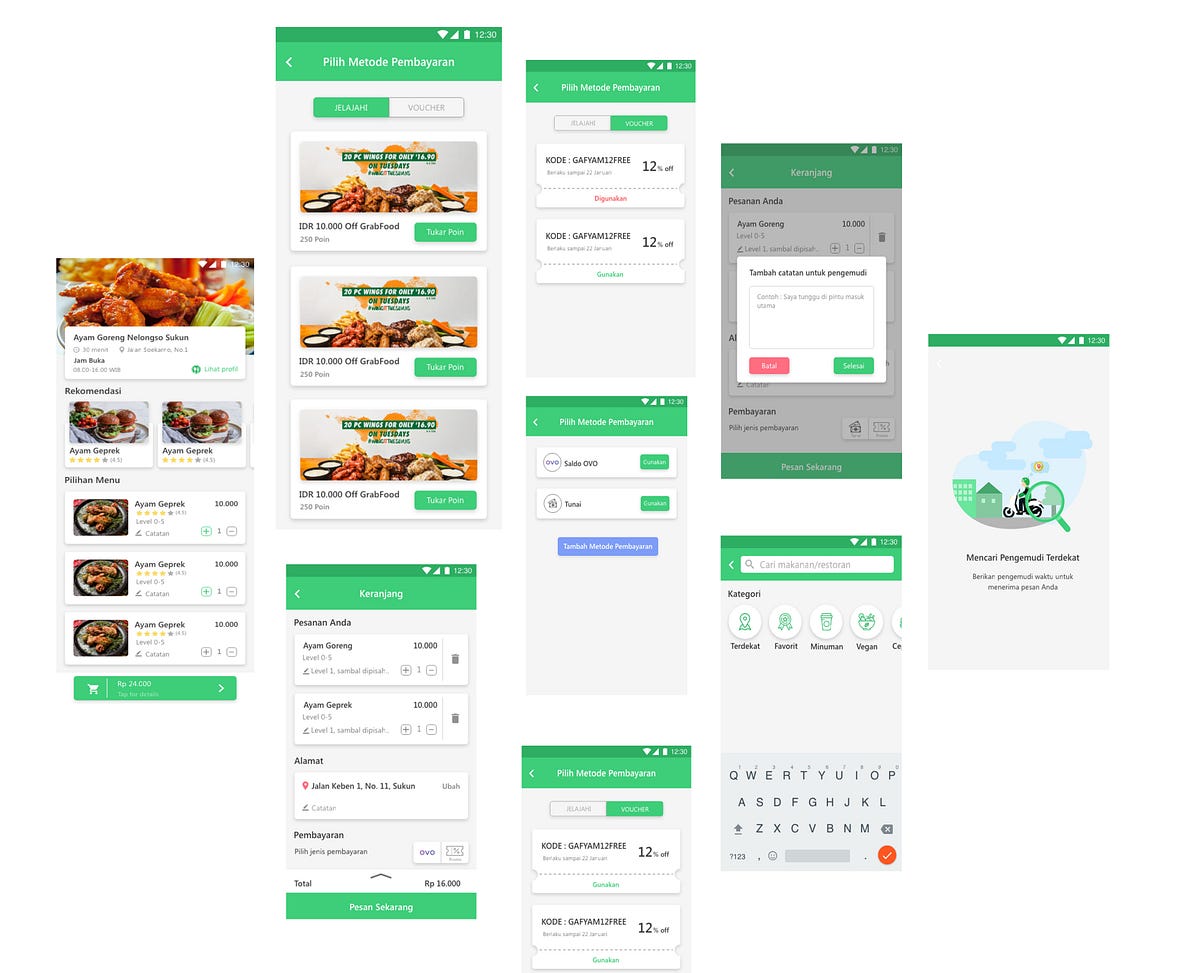 UI UX Case Study  GrabFood Redesign UI Food Delivery App 