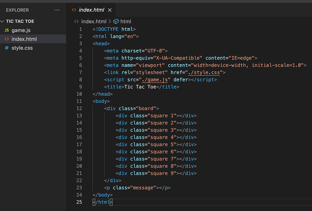 Vanilla JavaScript Tic Tac Toe. This blog wouldn't be complete without… |  by Anthony C | Medium