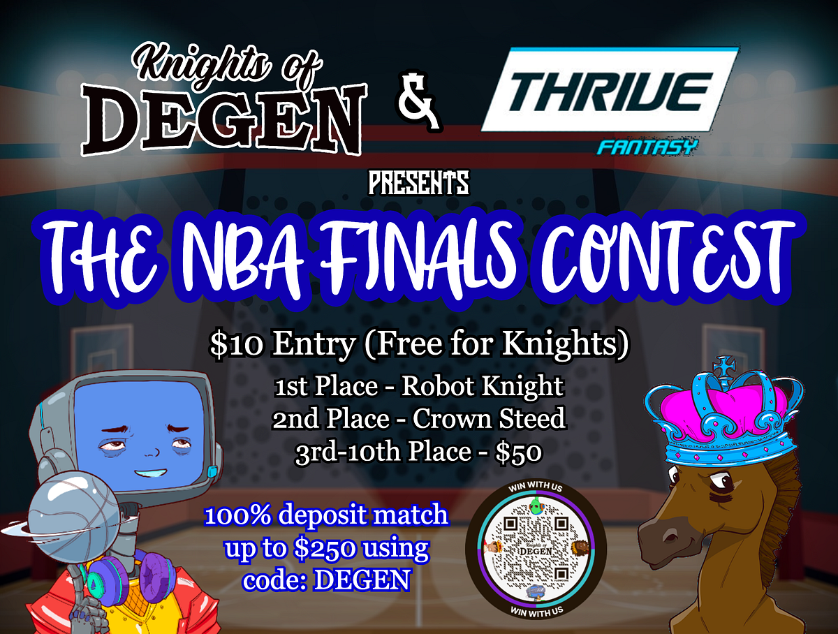 Knights of Degen partners with Thrive Fantasy for NBA Finals FreeEntry