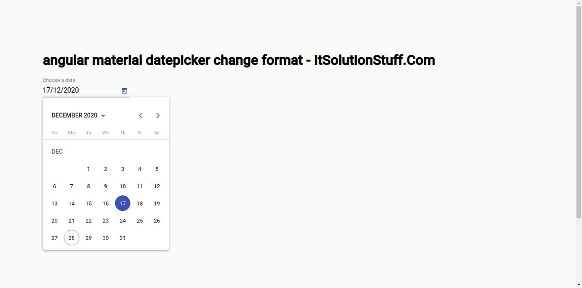 How To Change Date Format In Angular Material Datepicker Hardik
