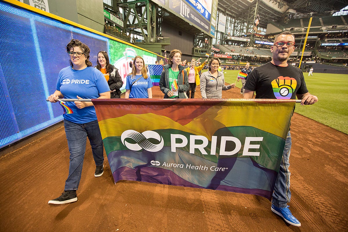 Brewers Celebrate Pride Night at Miller Park Cait Covers the Bases