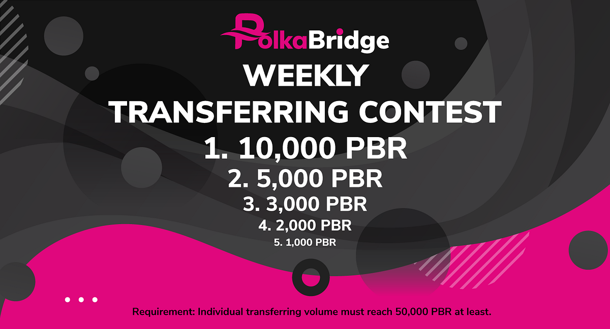 PolkaBridge’s Transferring Contest — Win PBR Tokens By Making Transactions!