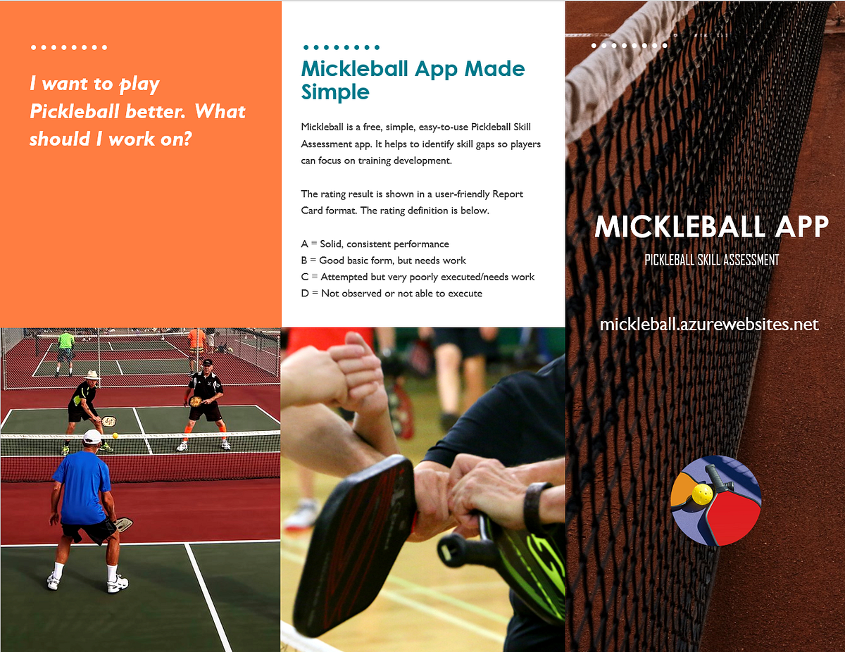 Introduction to Mickleball — a skill assessment app for Pickleball players by Fuji Nguyen