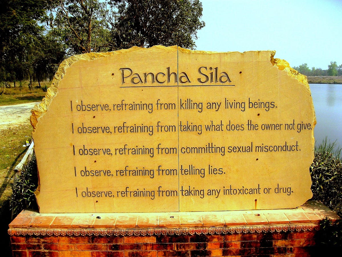 The Ethical Five Precepts in Buddhism, Jainism, and Sant Mat