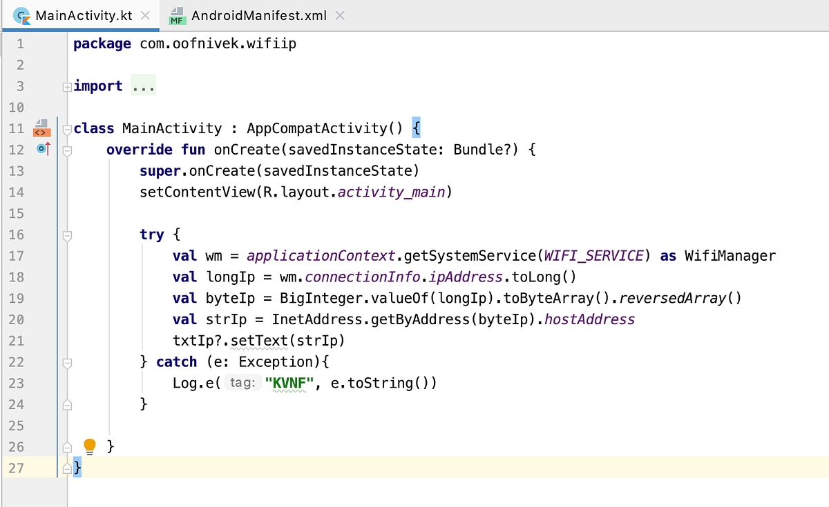 Android Kotlin Get WiFi IP Kevin FOO Medium