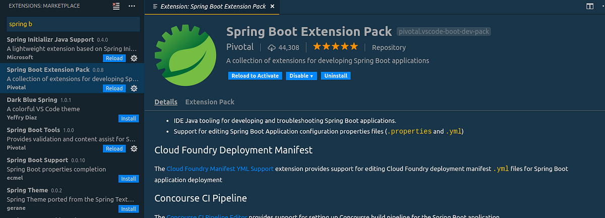 spring boot lightweight