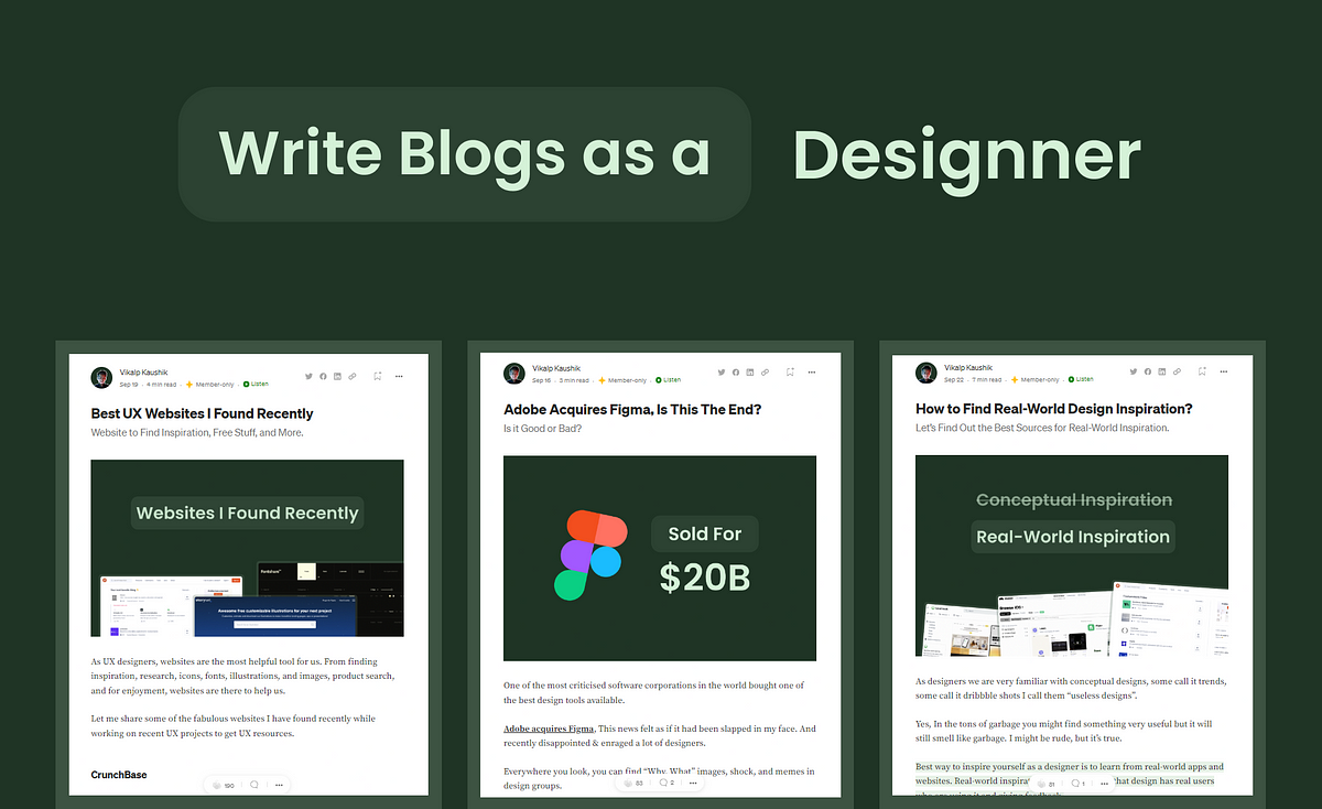 5 Reasons to Write Blogs as a Designer. | by Vikalp Kaushik | UX Planet