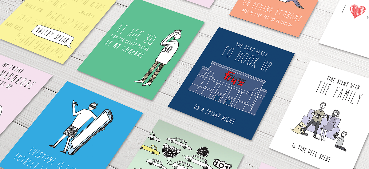 Greeting Cards for Geeks Announcing “Only in Silicon Valley” by