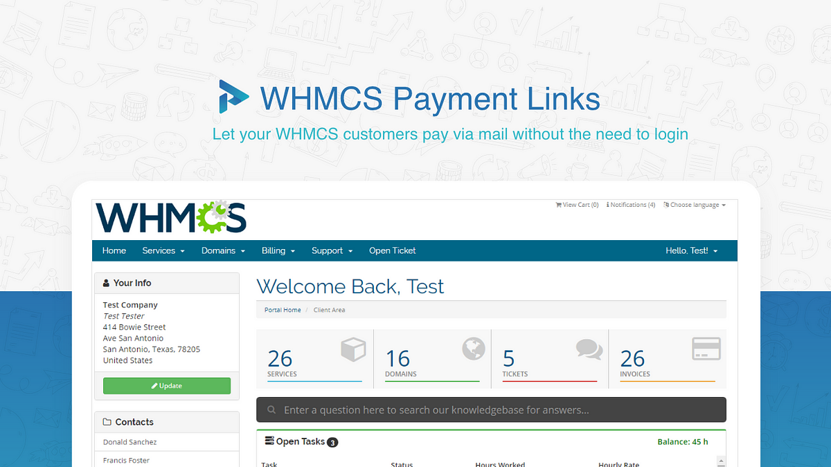 Let your WHMCS customers pay via mail without the need to login | by Geert  Jan | PayRequest | Medium