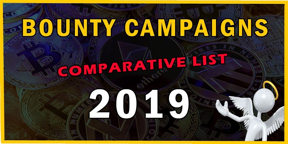 Sto Ico Bounty Campaigns Comparative List 2019 Angel On Crypto - 