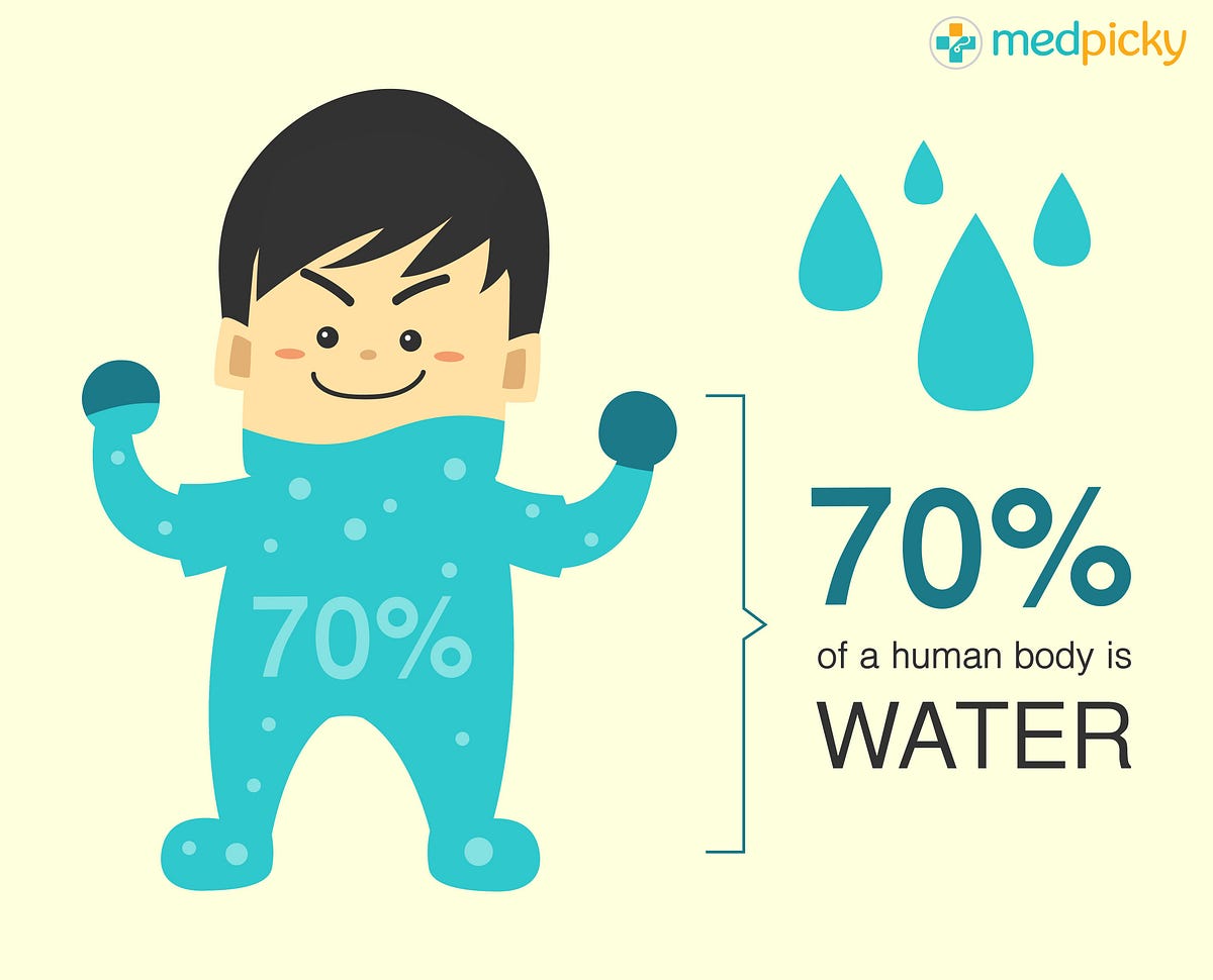 Most of the water in the human body is contained inside our cells. | by  Medpicky | Medium