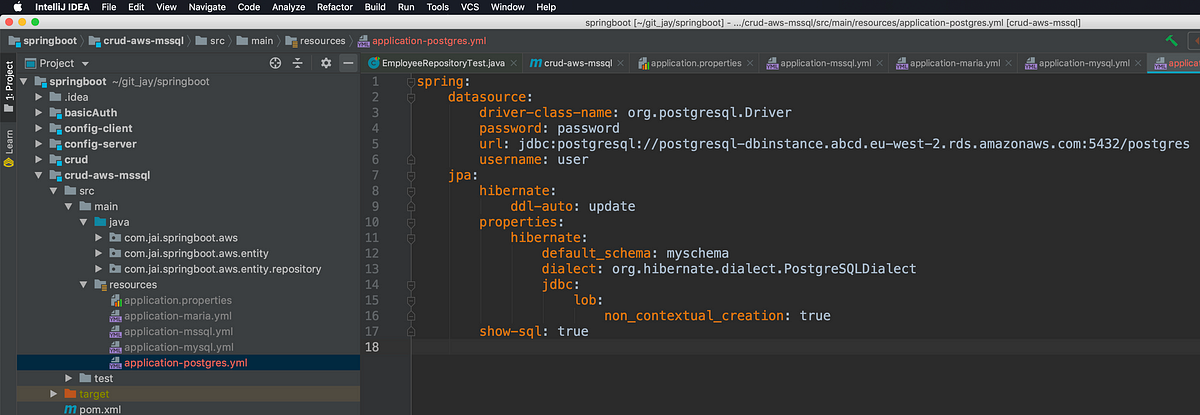 Springboot JPA- application.properties for various databases | by Jayakumar  Jayaraman | Medium