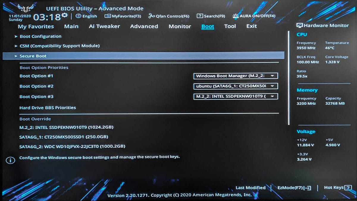 ASUS 主機板 關閉 Secure Boot 及 Fast Boot JianJie Medium