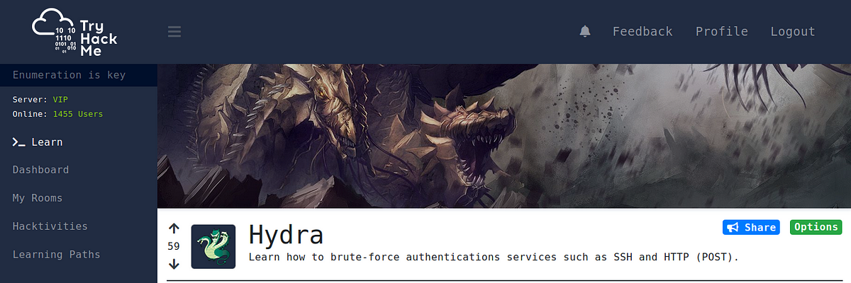 Hydra — TryHackMe. Learn how to brute-force… | by CyberBruhArmy |  LiveOnNetwork | Medium