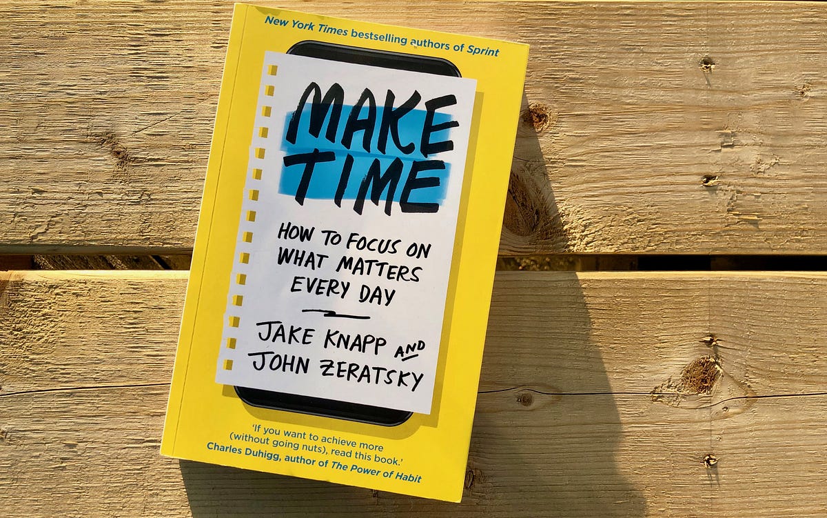 Make Time — Book Review. Recently, I read a book called “Make… by Dolly Chopra Medium