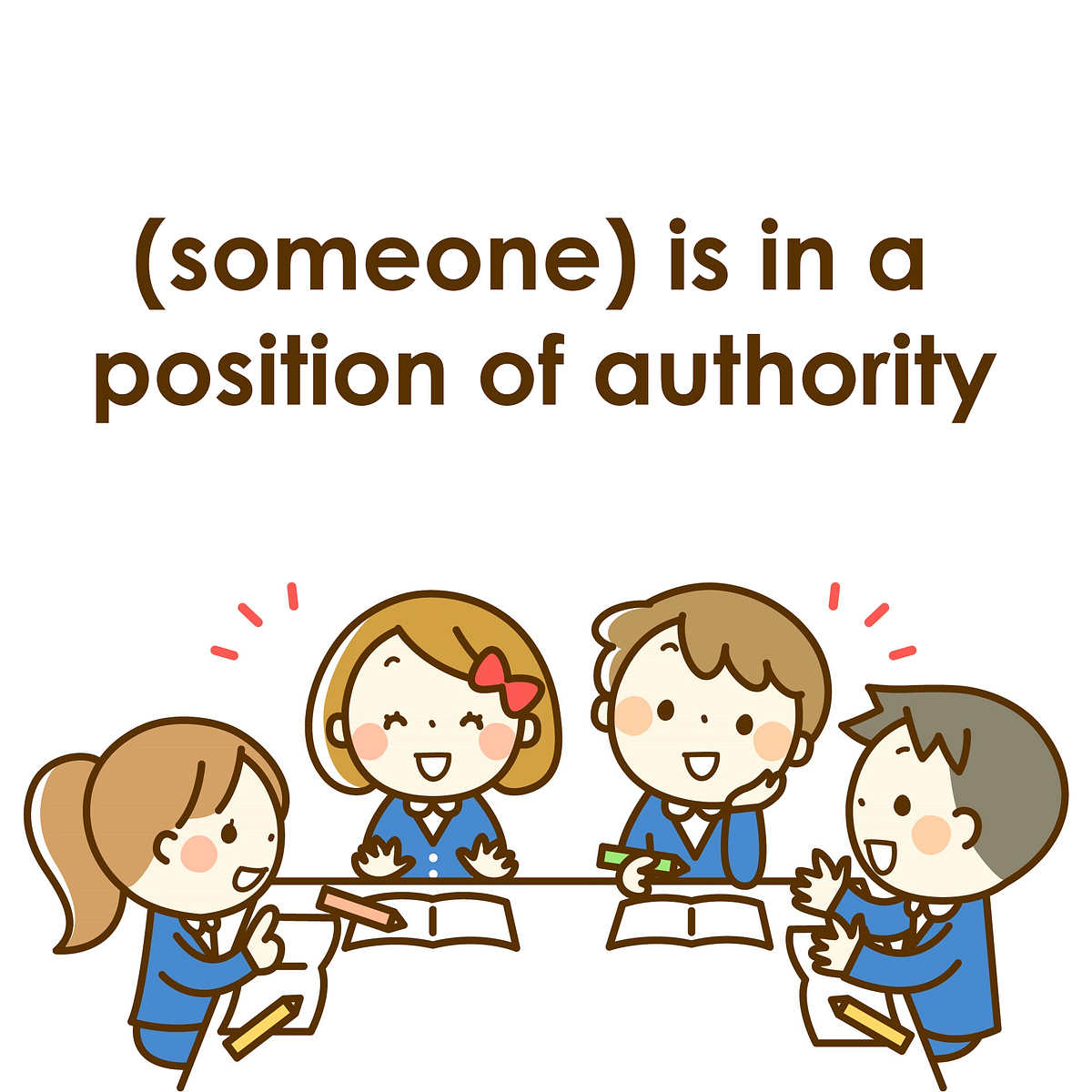 (someone) is in a position of authority | by 小實老師教英文 | 小實老師教英文 | Medium