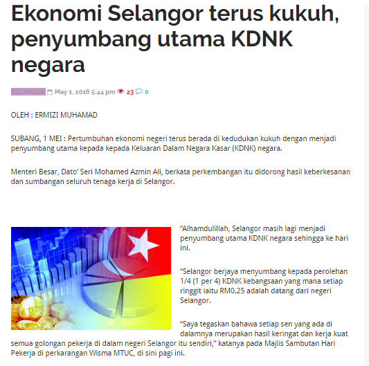 Ekonomi Selangor Dan Rizabnomics Selangor Adalah Negeri Paling Maju By Syahir Medium