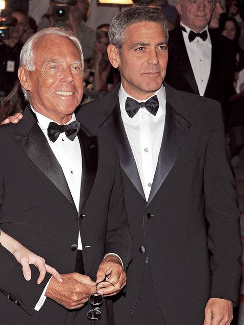 he made George Clooney's wedding tuxedo 