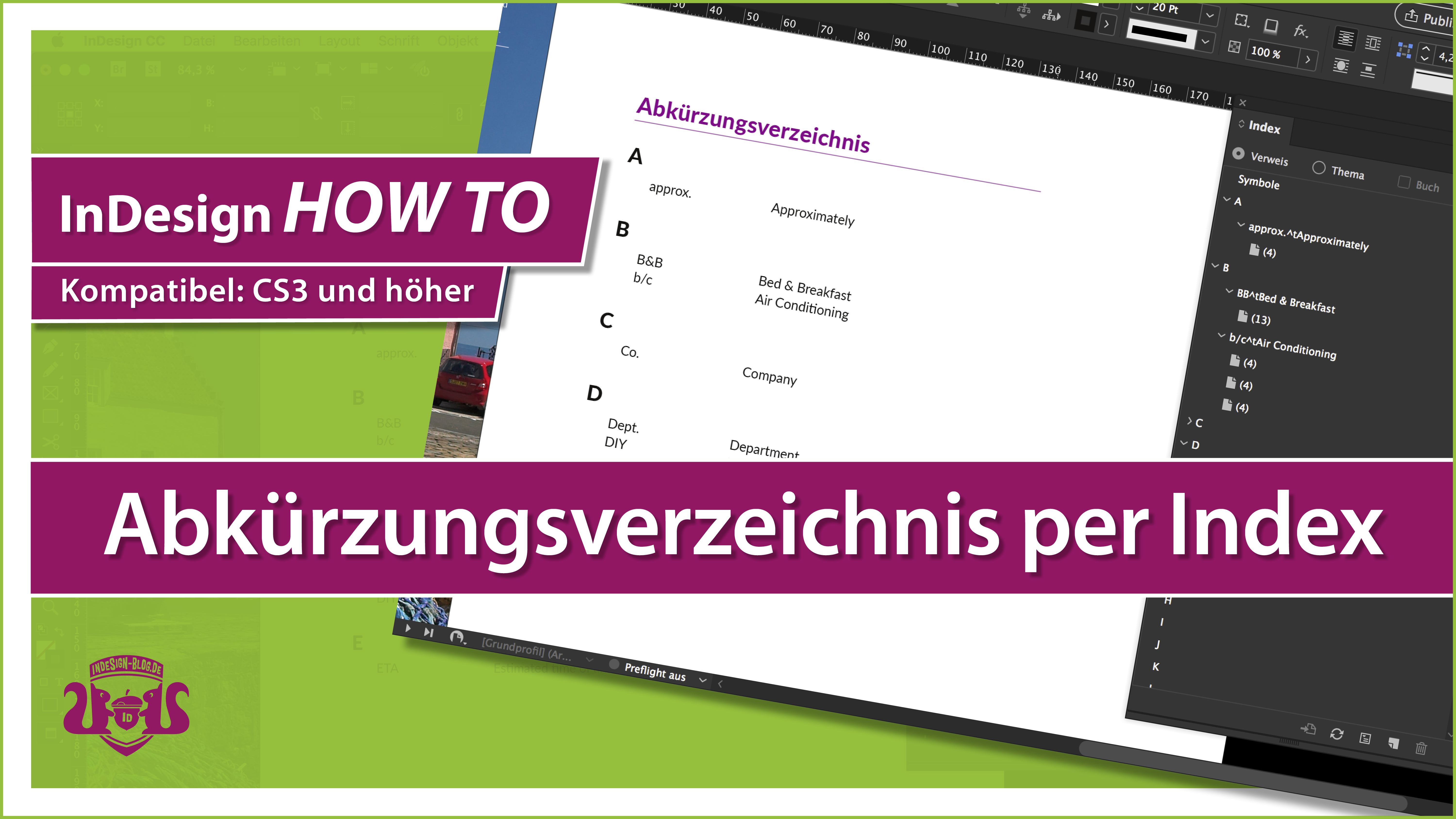 Abkurzungsverzeichnis Per Index Erstellen In Indesign By Indesignblog Medium