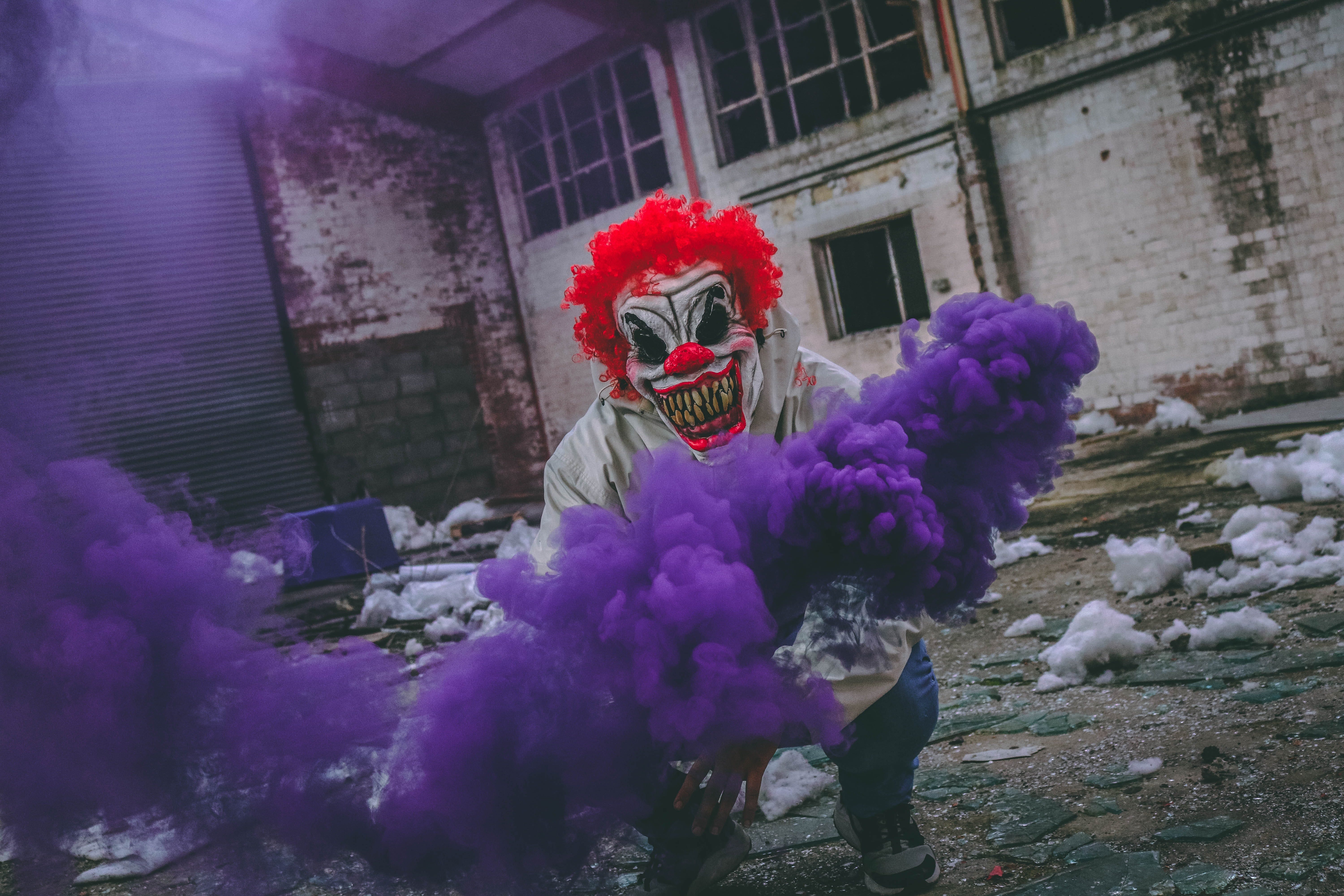 Clown throwing color — powerful practices to overcome fear.