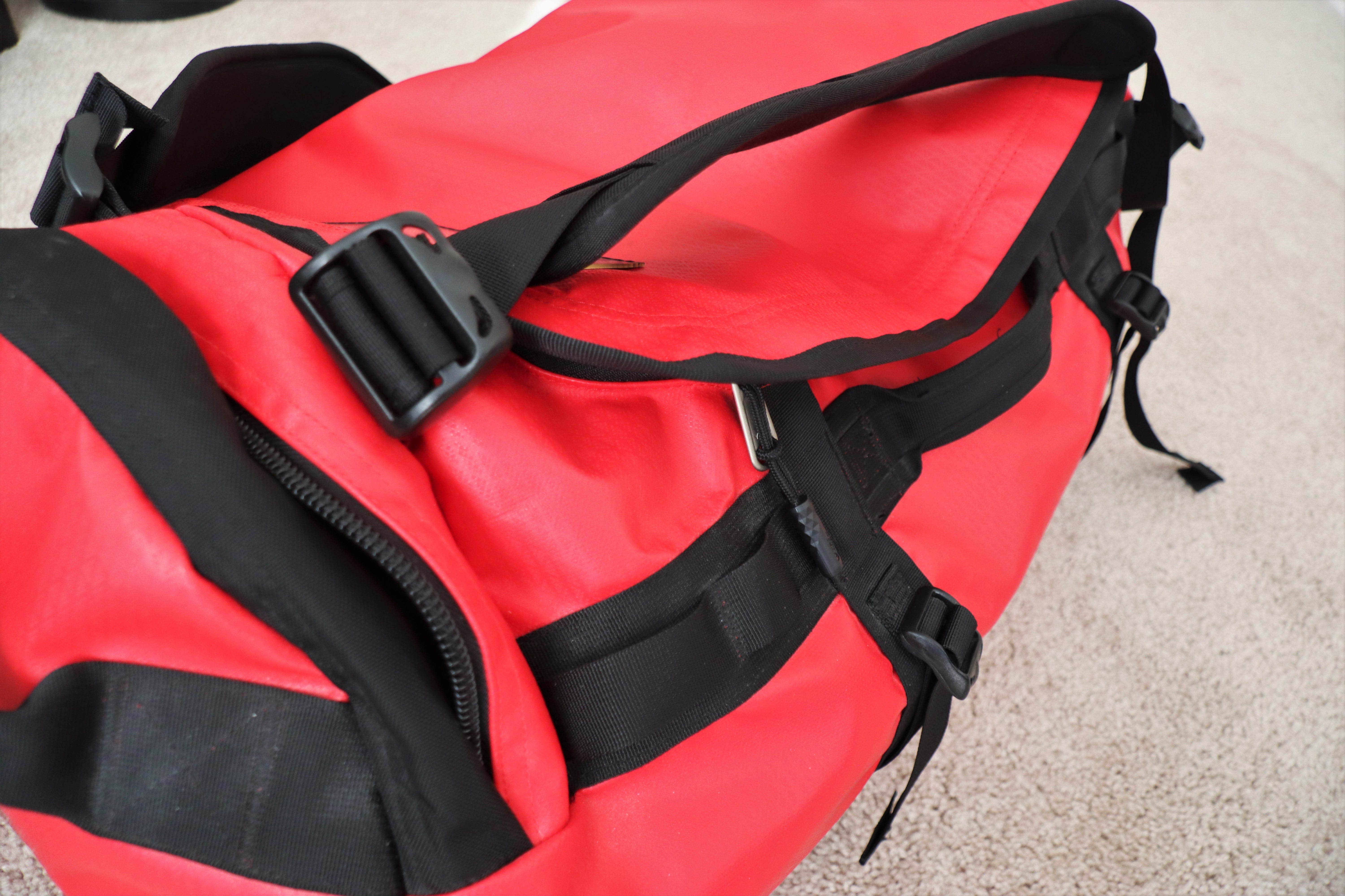 north face duffel straps