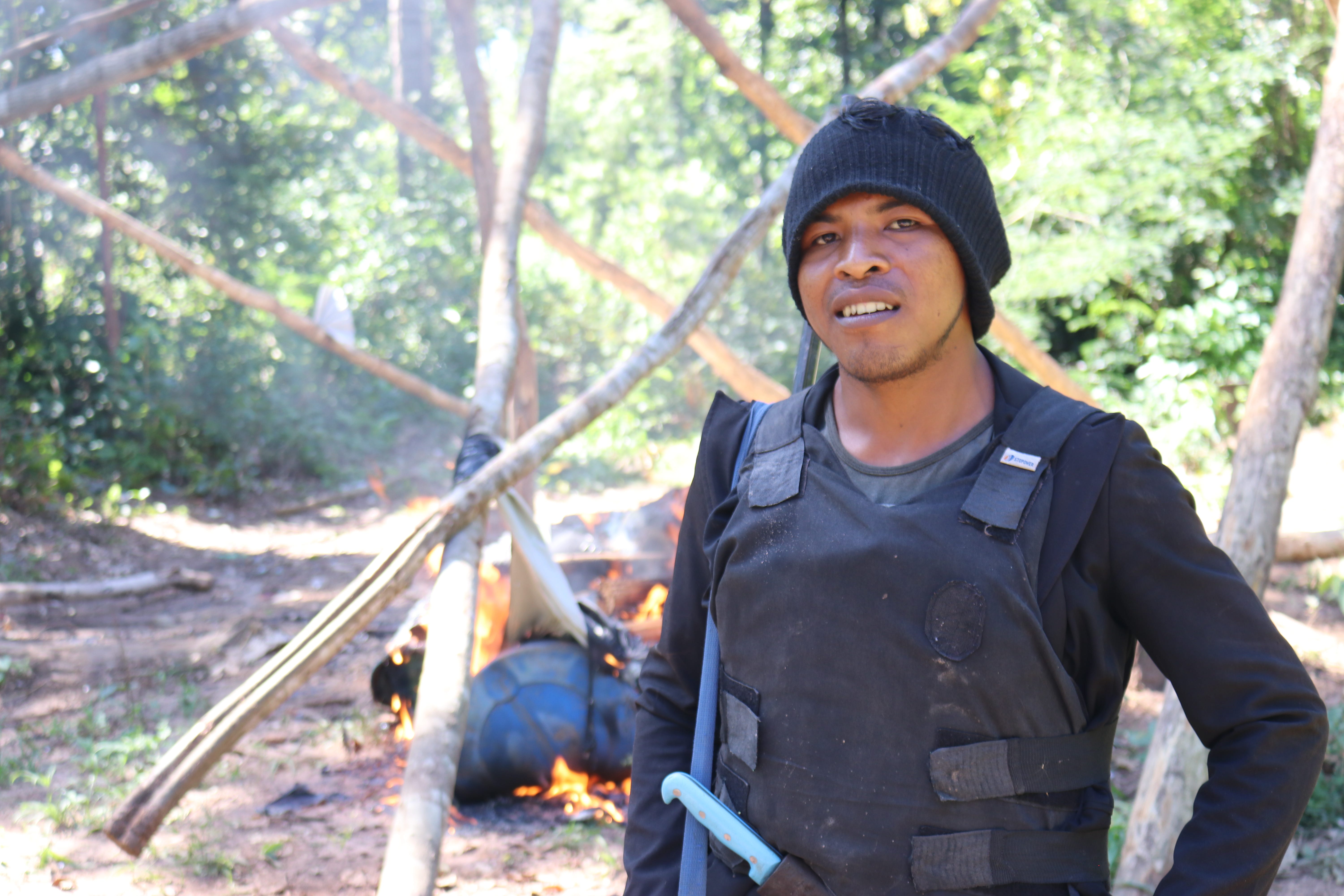 Paulino on a mission with the Guardians, wearing Sarah’s hat.