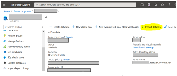 Azure SQL Database (PaaS) Migration Between Subscriptions OR Resource ...